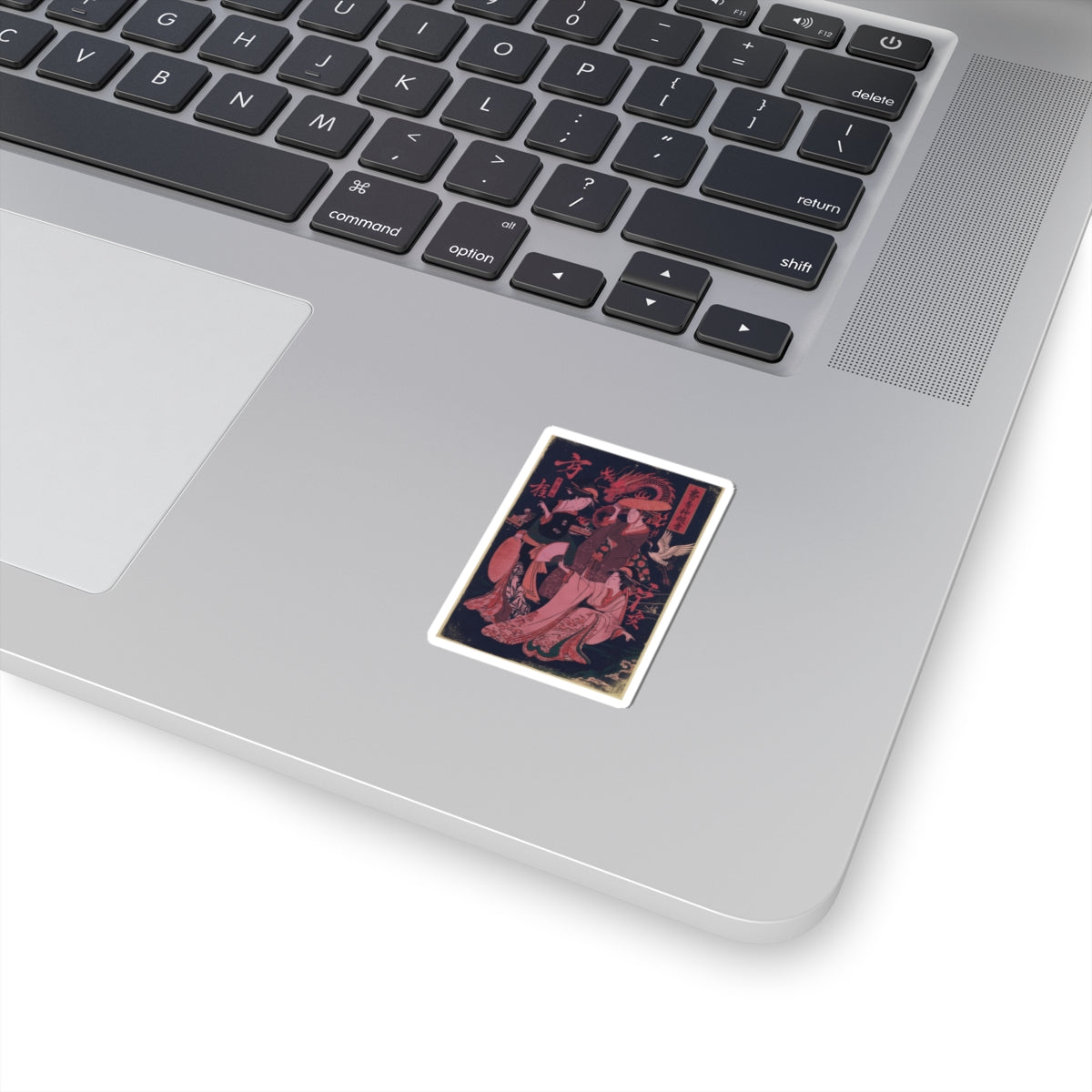 Japanese Street — Three Young Ladies By The Seashore — Kiss-Cut Sticker