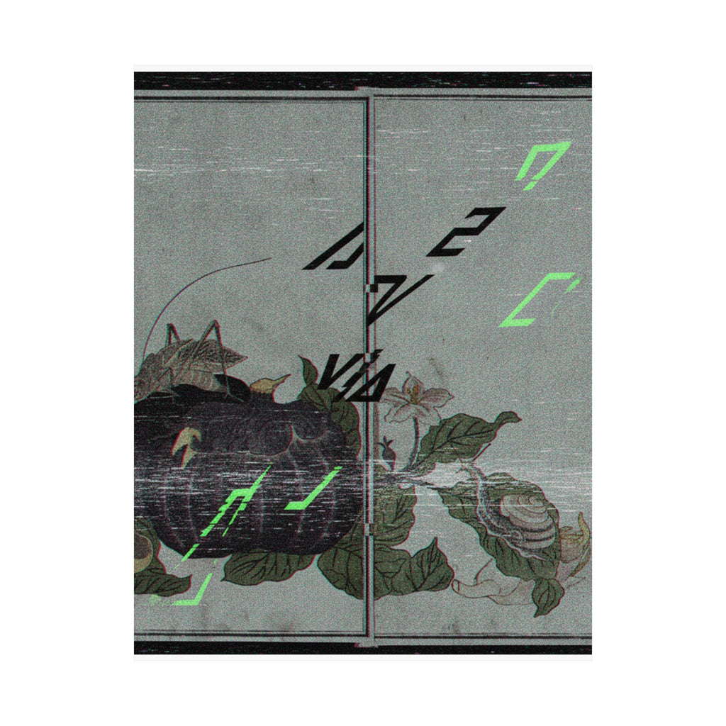 Glitch Culture — Land Snail (Katatsumuri); Giant Katydid (Kutsuwamushi), From The Picture Book Of — Matte Poster