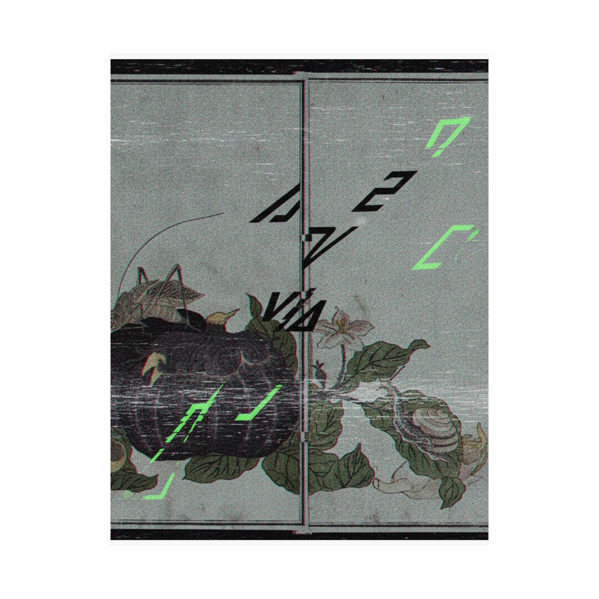 Glitch Culture — Land Snail (Katatsumuri); Giant Katydid (Kutsuwamushi), From The Picture Book Of — Matte Poster