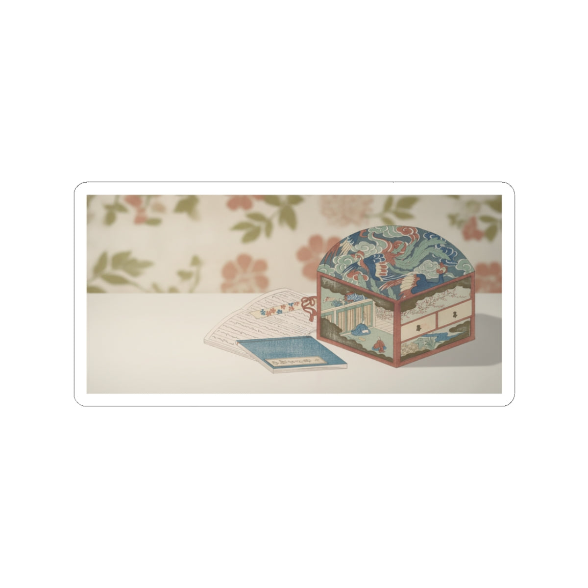Product Marketing — Box And Books — Kiss-Cut Sticker