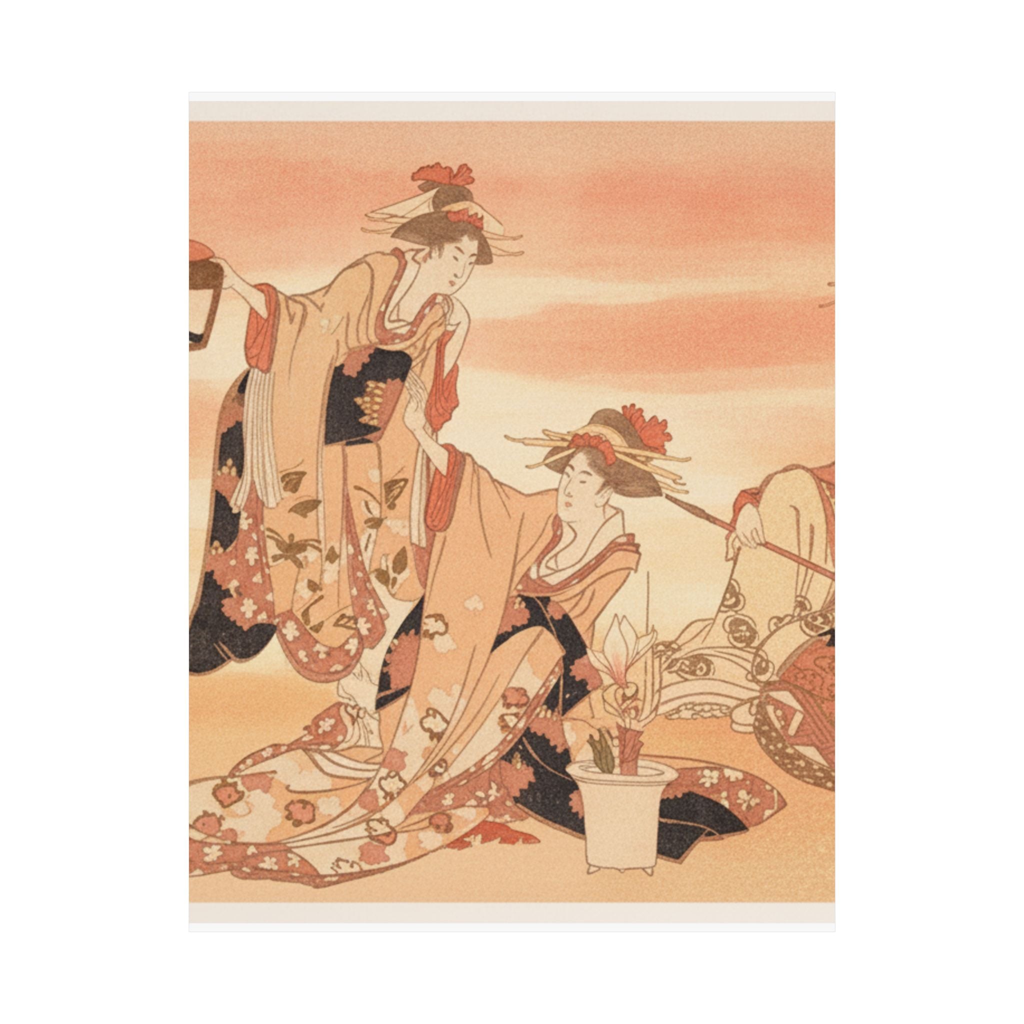 Southern Sunset — Three Young Ladies Visiting Together — Matte Poster
