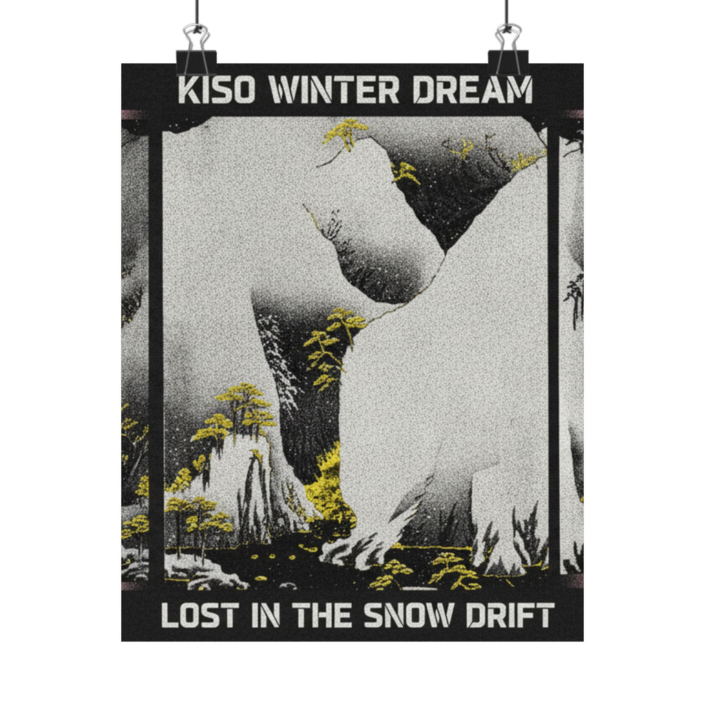 Streetwear Collage — Kiso Gorge In The Snow — Matte Poster