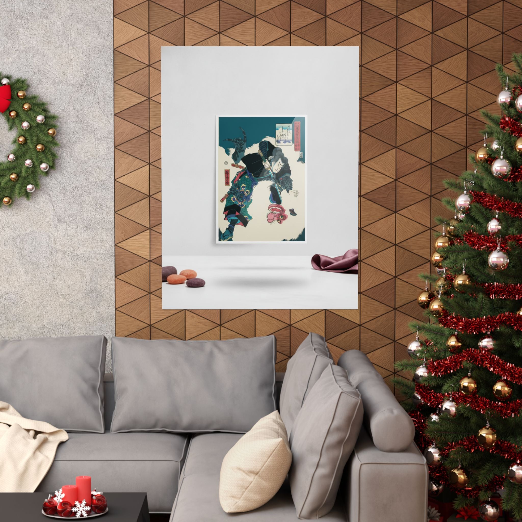 Product Marketing — The Warrior Slaying The Giant White Hihi — Matte Poster