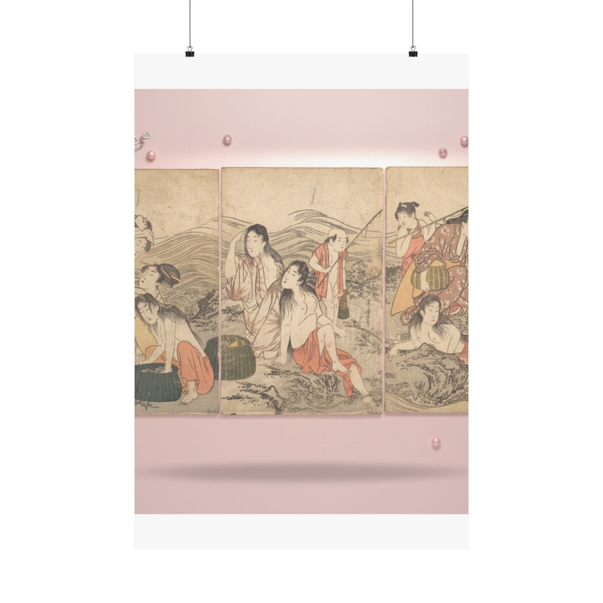 Product Marketing — Girl Fishers And Bathers — Matte Poster