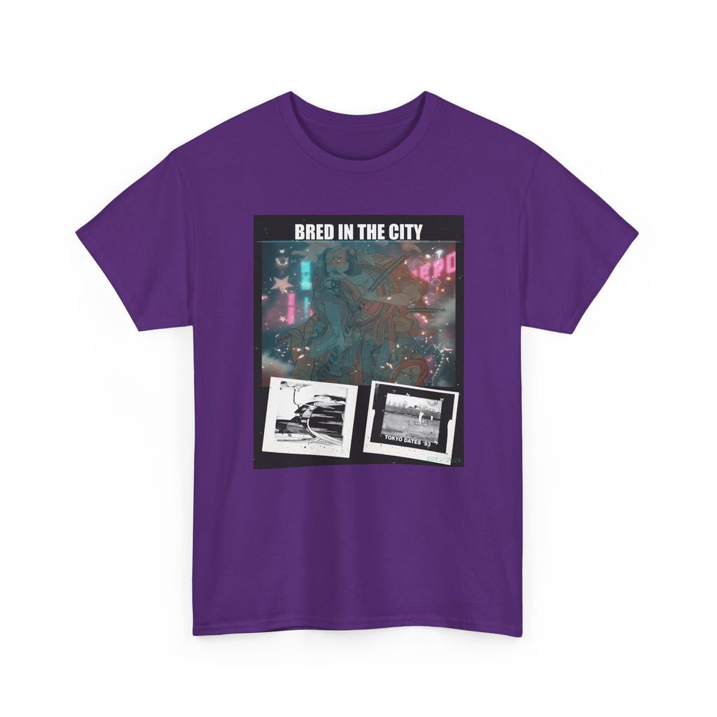 BRED IN THE CITY Neon Night Photo Collage Graphic Tee
