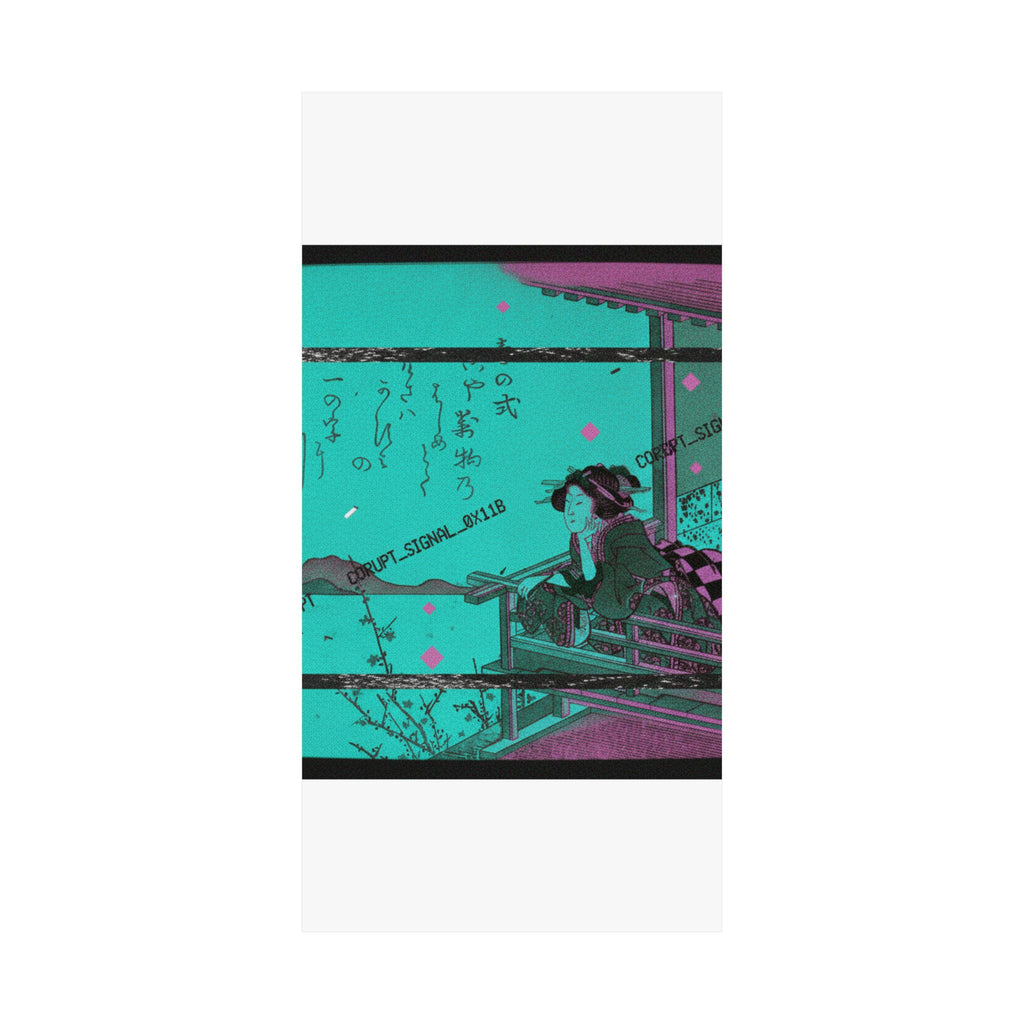 Glitch Culture — Courtesan Leaning On The Railing Of A Veranda — Matte Poster