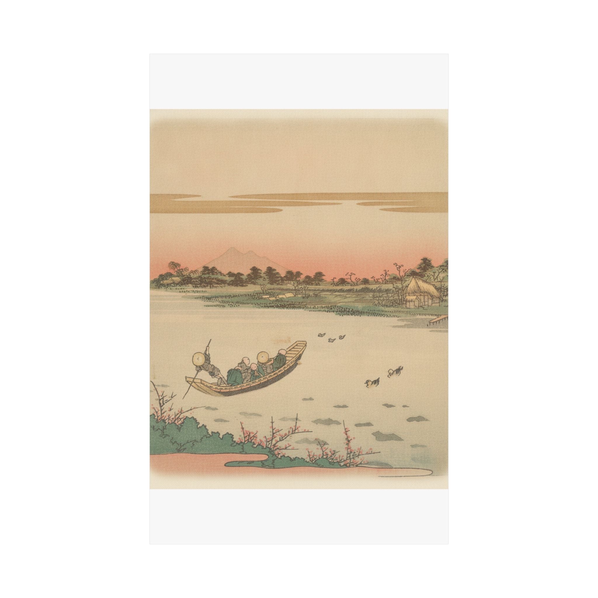 Southern Sunset — Boat Ferrying Across River — Matte Poster