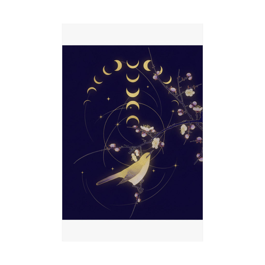 Celestial — New Moon; Nightingale On A Plum Branch — Matte Poster