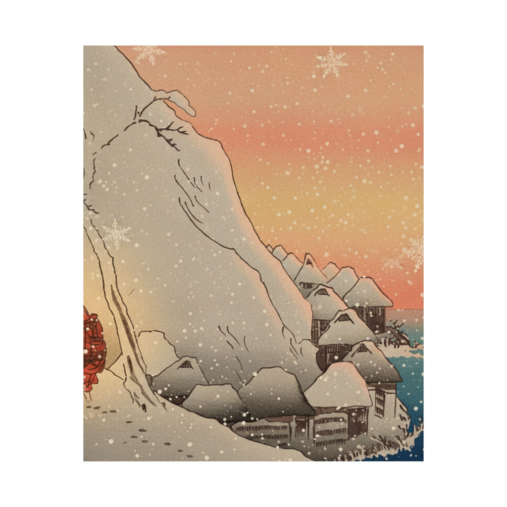 Southern Sunset — Nichiren In Snow At Tsukahara, Sodo Province — Matte Poster