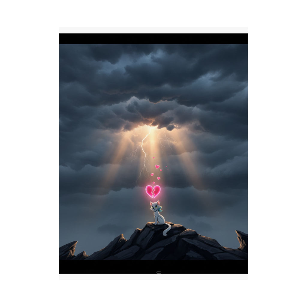 Dramatic Storm — Cat — Matte Poster