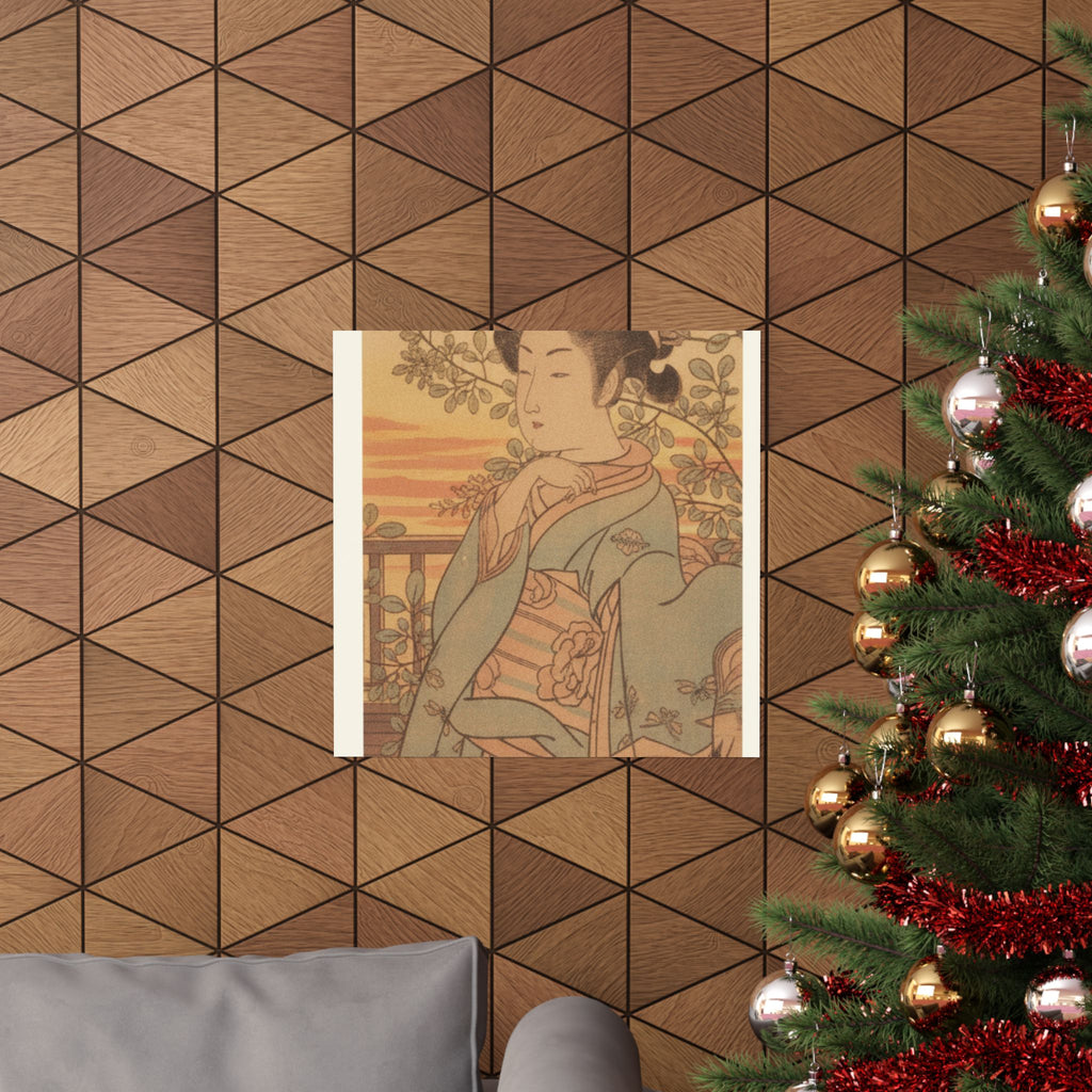 Southern Sunset — A Young Lady And Her Boy Servant — Matte Poster