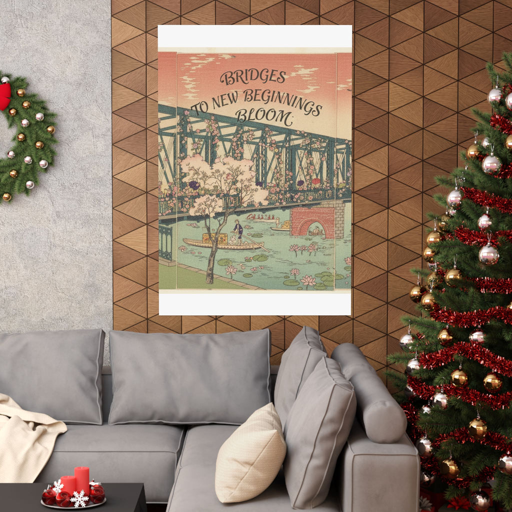 Affirmation — Illustration Of The Opening Of Azuma Bridge In Tokyo (Tokyo Meisho No Uchi Azuma — Matte Poster