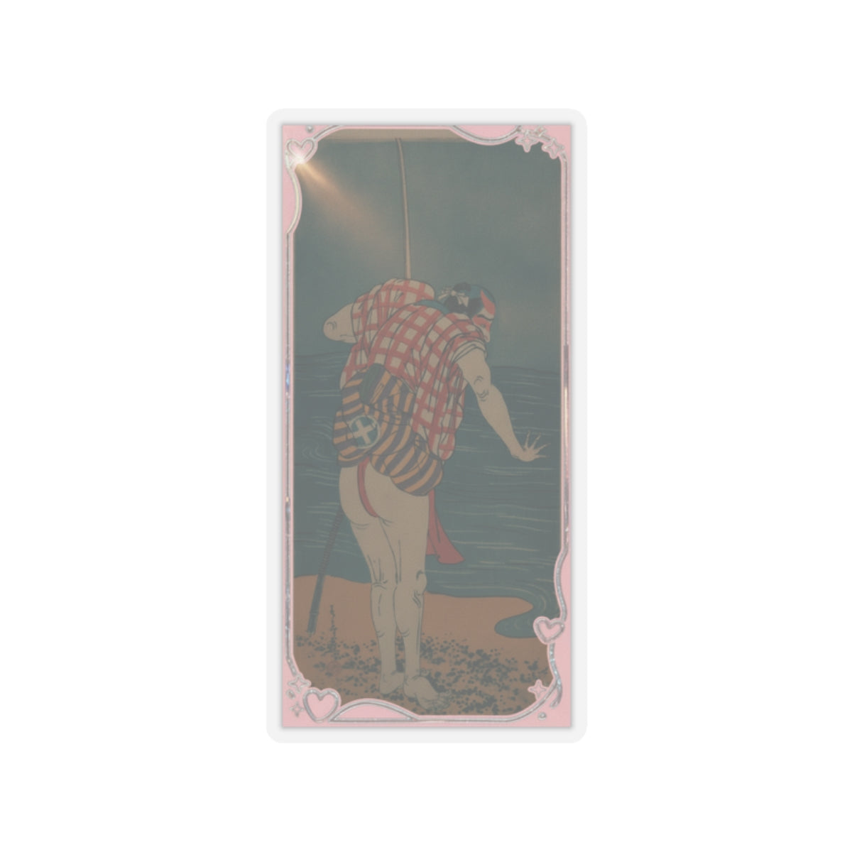 Cinematic — The Actor Otani Hiroemon Iii As Man Ready To Wade Into The Sea With A Drawn Swor — Kiss-Cut Sticker