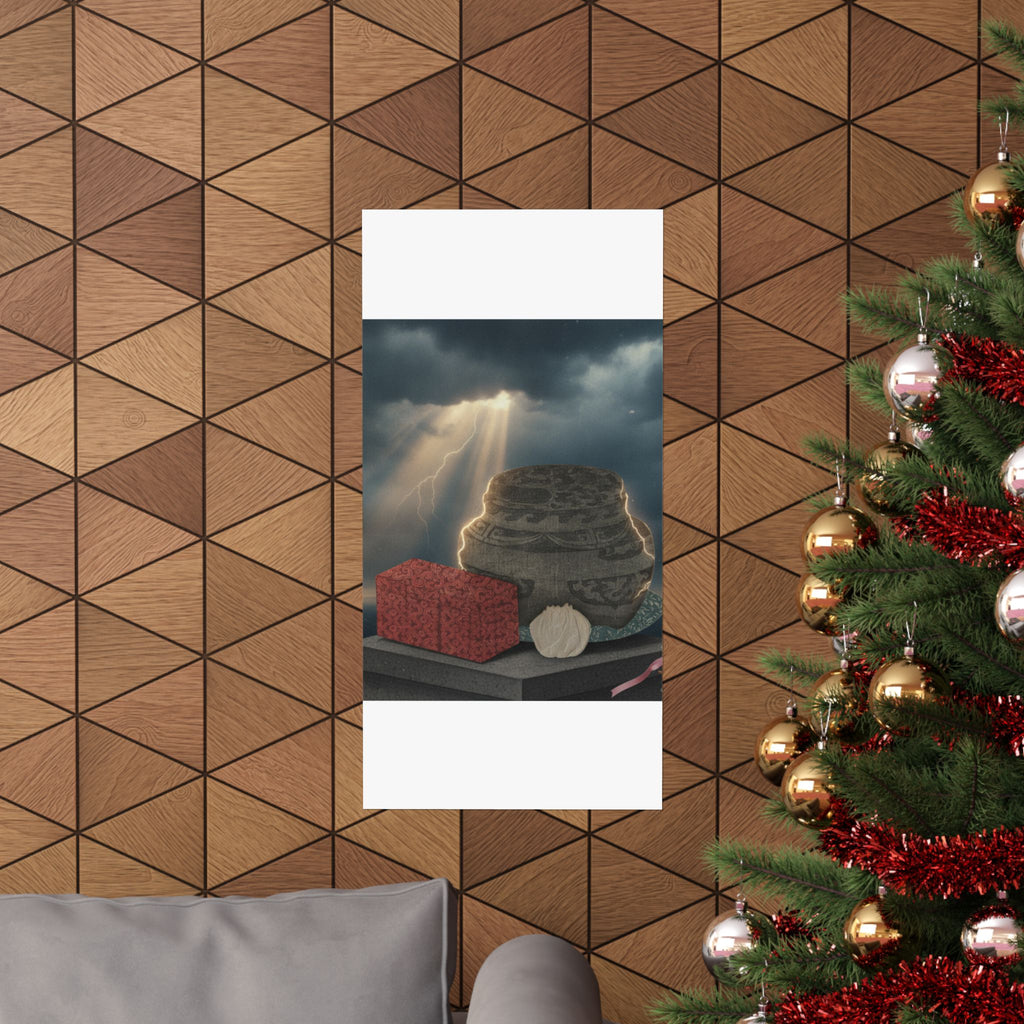Dramatic Storm — Fire-Holder And Tea-Box — Matte Poster