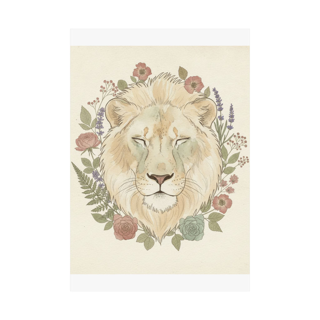 Botanical — Lion — Matte Poster