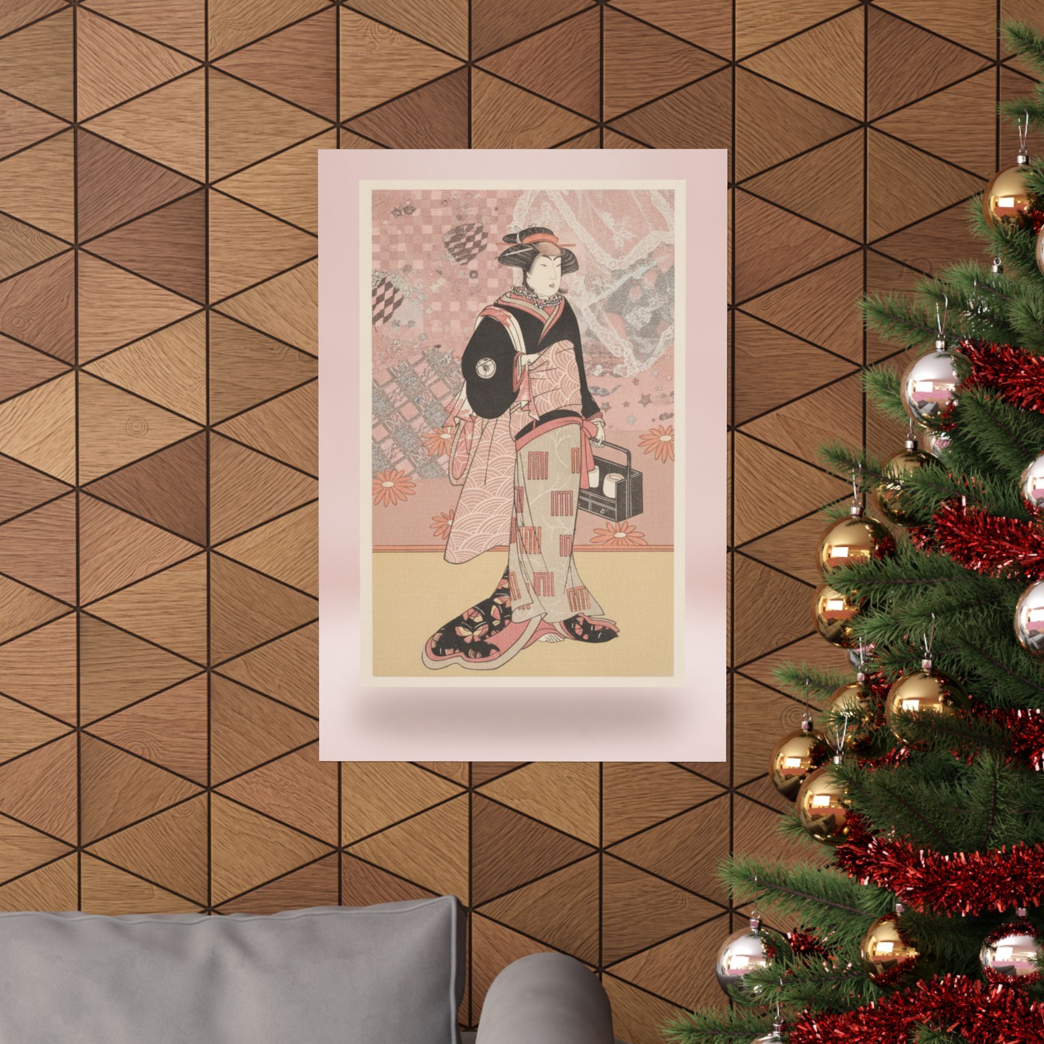 Product Marketing — The Actor Iwai Hanshiro Iv As A Woman In A Black Kimono — Matte Poster