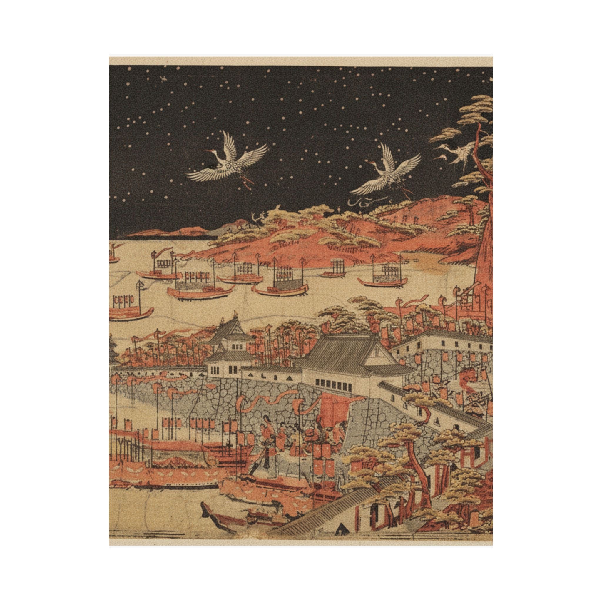 Japanese Street — Battle Of Ichi–No–Tani, March 21, 1184 — Matte Poster