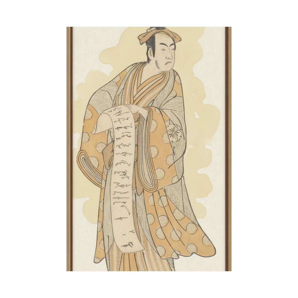 Watercolor — The Actor, Matsumoto Koshiro I 1674–1730 Reading A Letter — Matte Poster