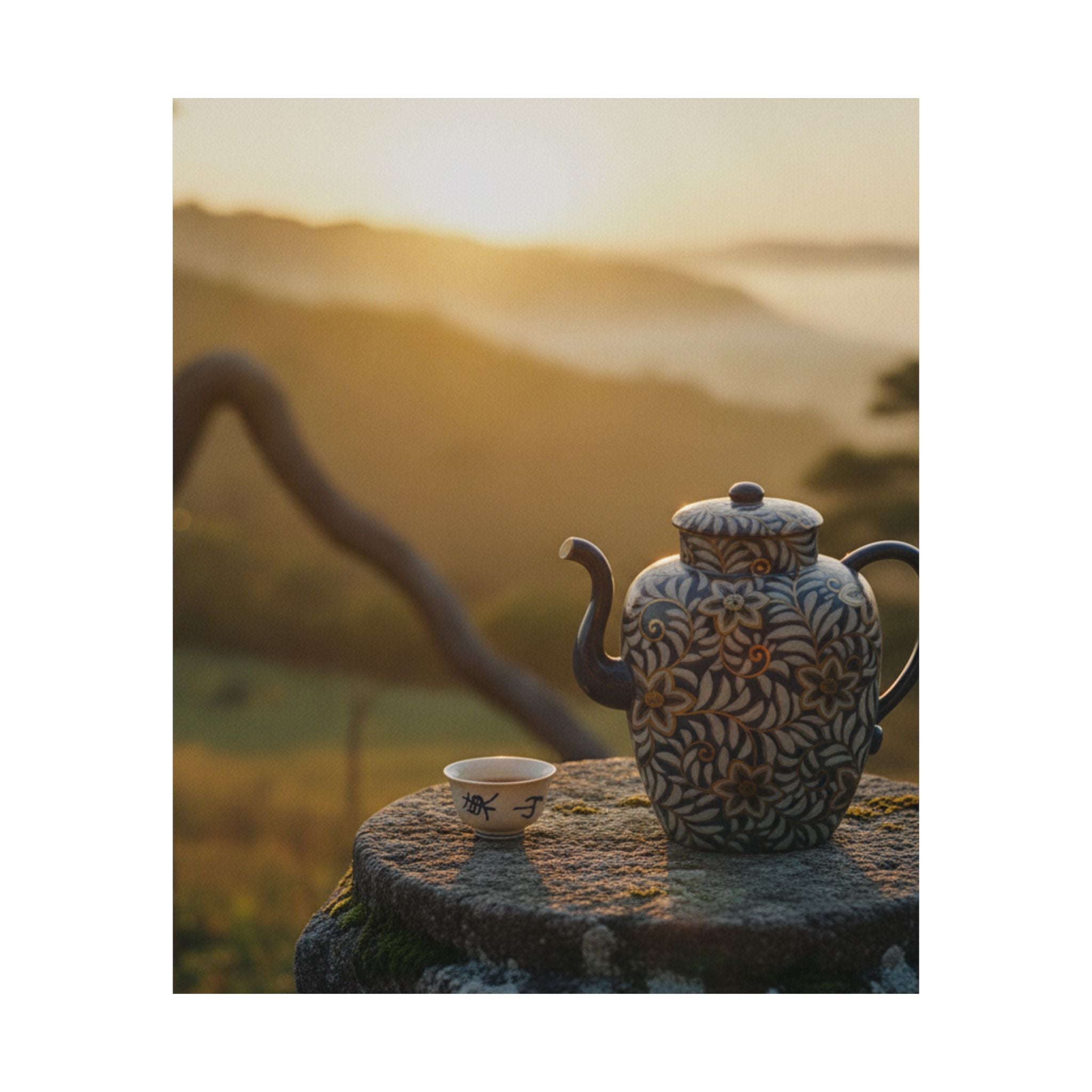 Scenic Nature — Wine Pot And Cup — Matte Poster