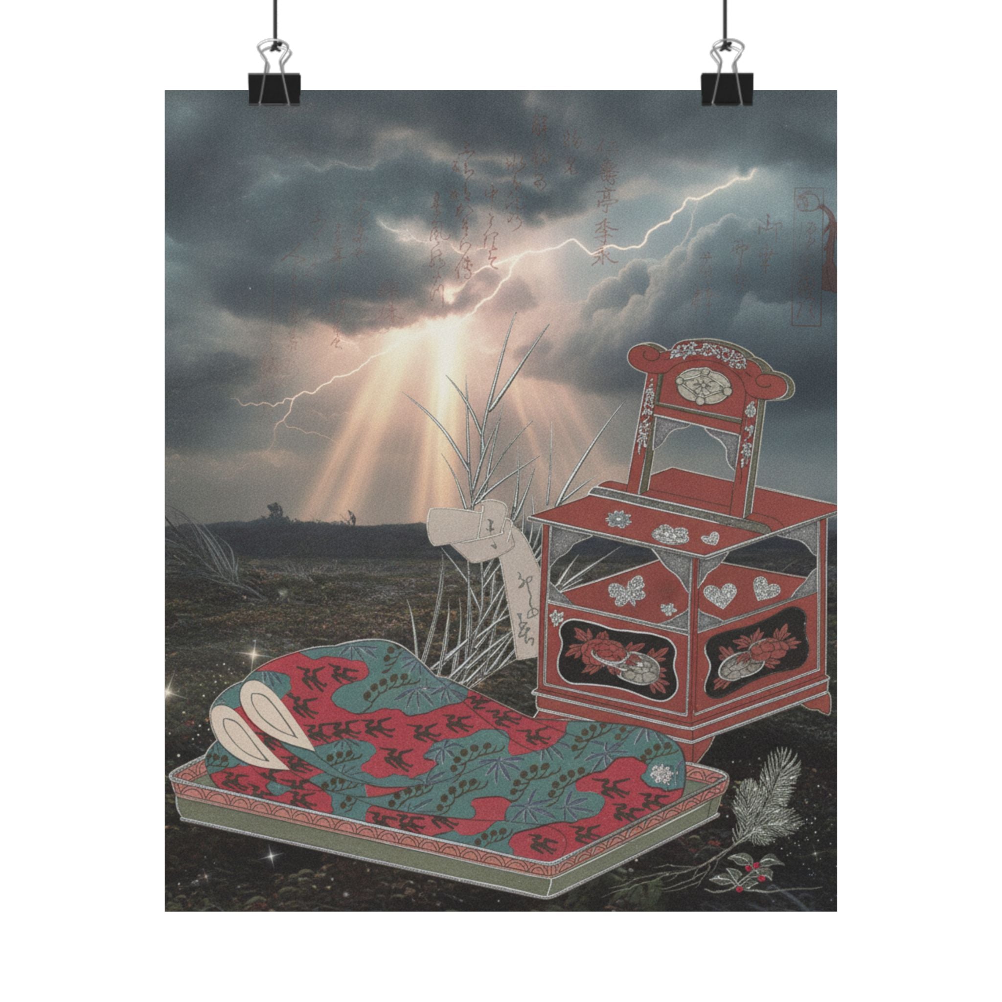 Dramatic Storm — Cabinet For The Toilet And Bed-Clothes — Matte Poster