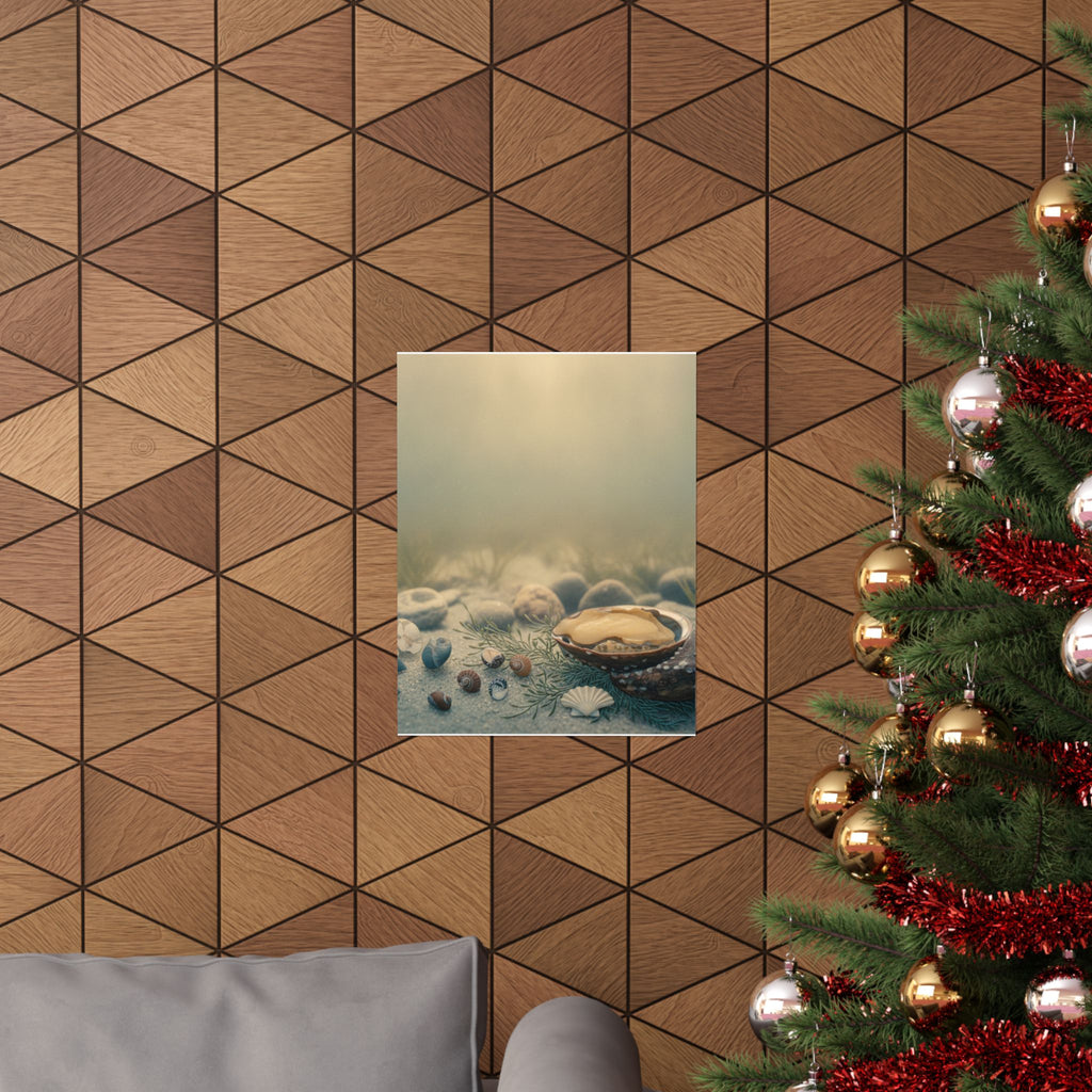 Scenic Nature — Shells Under Water — Matte Poster