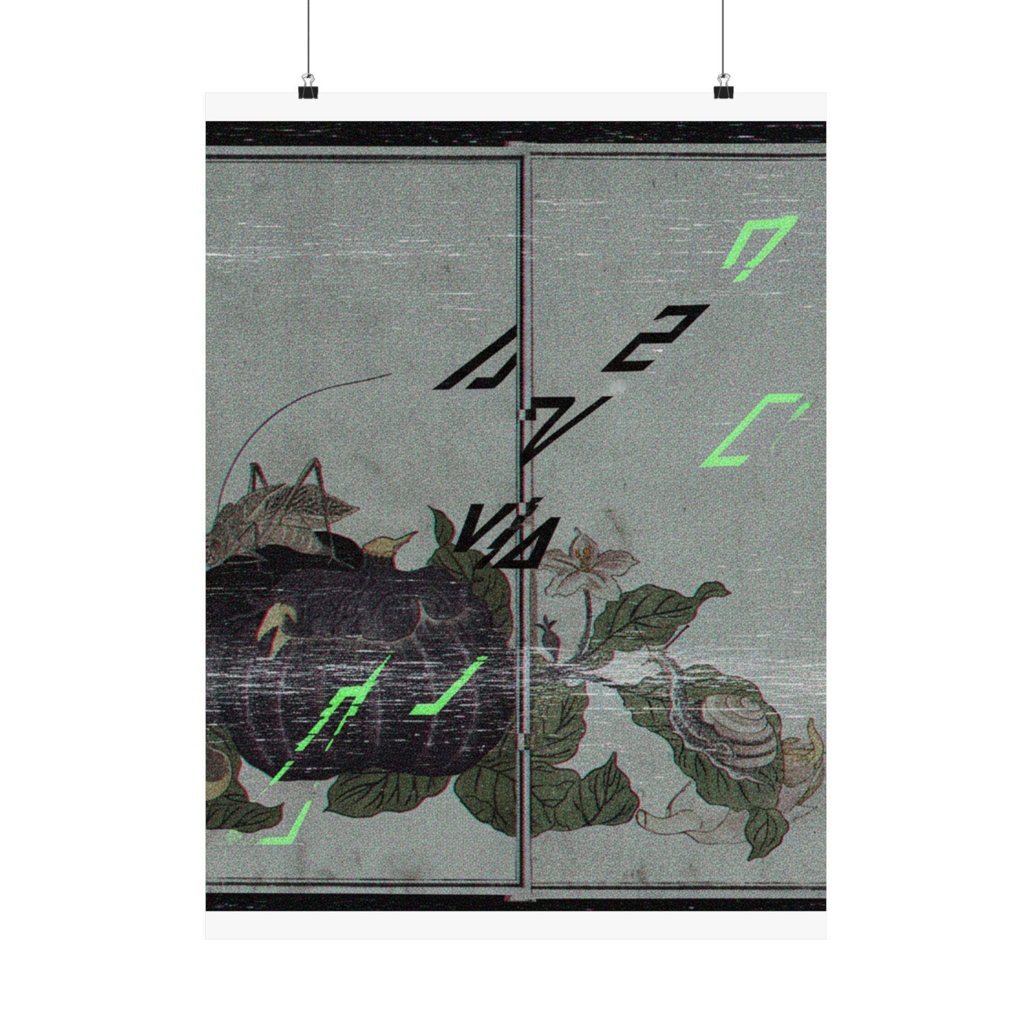 Glitch Culture — Land Snail (Katatsumuri); Giant Katydid (Kutsuwamushi), From The Picture Book Of — Matte Poster