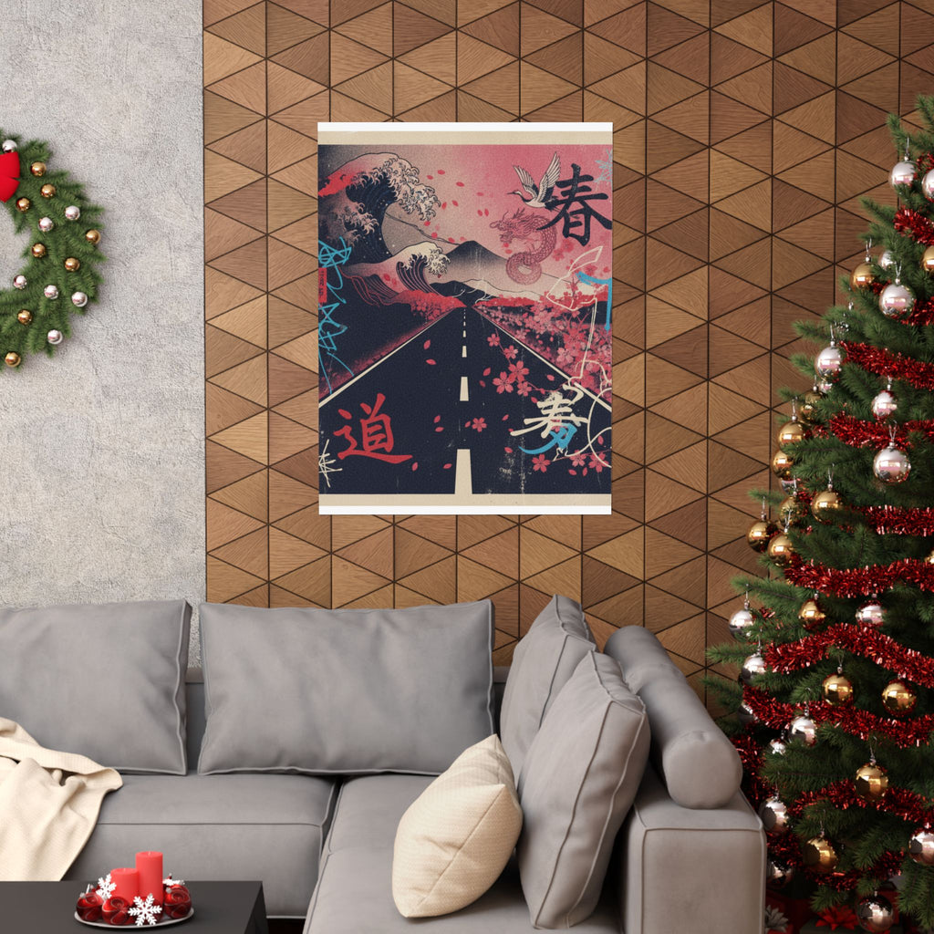 Japanese Street — Road — Matte Poster