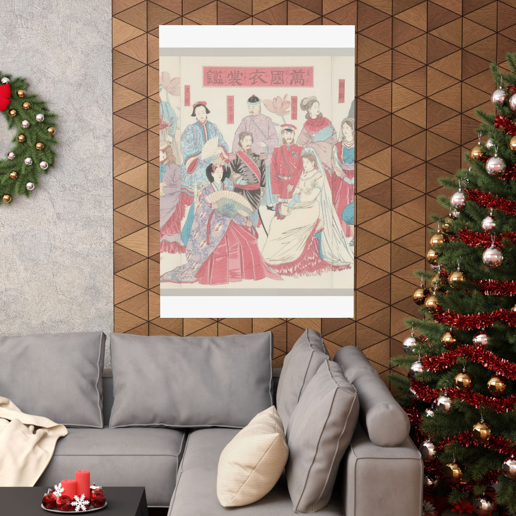 Watercolor — Mirror Of National Costumes Of All Nations  (Bankoku Ishō Kagami) — Matte Poster
