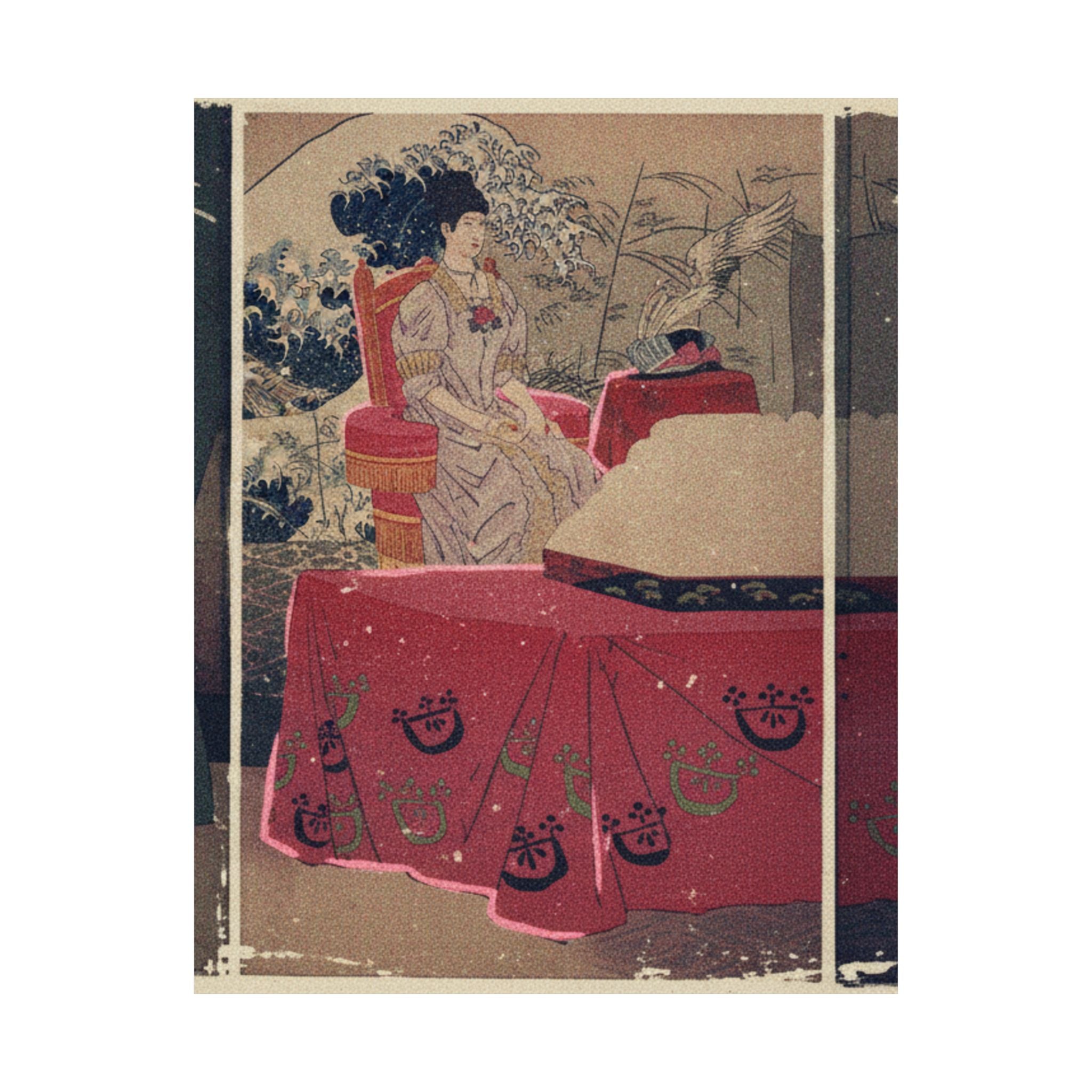Japanese Street — Illustration Of The  Empress Visiting The General Staff Headquarters [To Present — Matte Poster