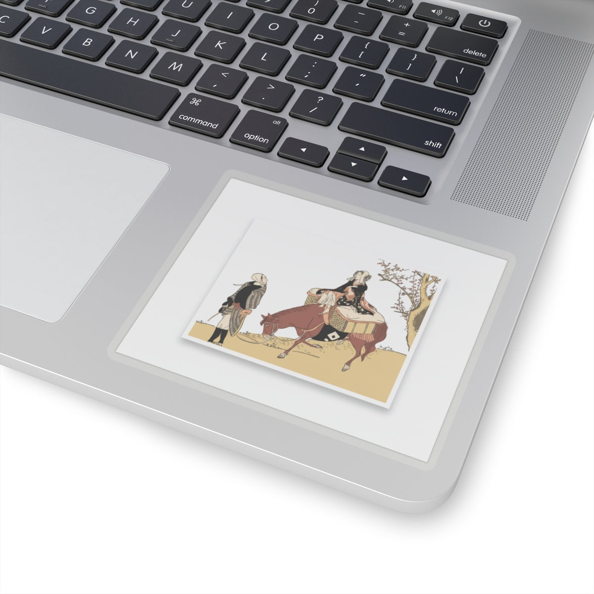 Ecommerce Main — Version Of Legend Of Michizane: Woman Riding Ox Which A Man Is Leading — Kiss-Cut Sticker