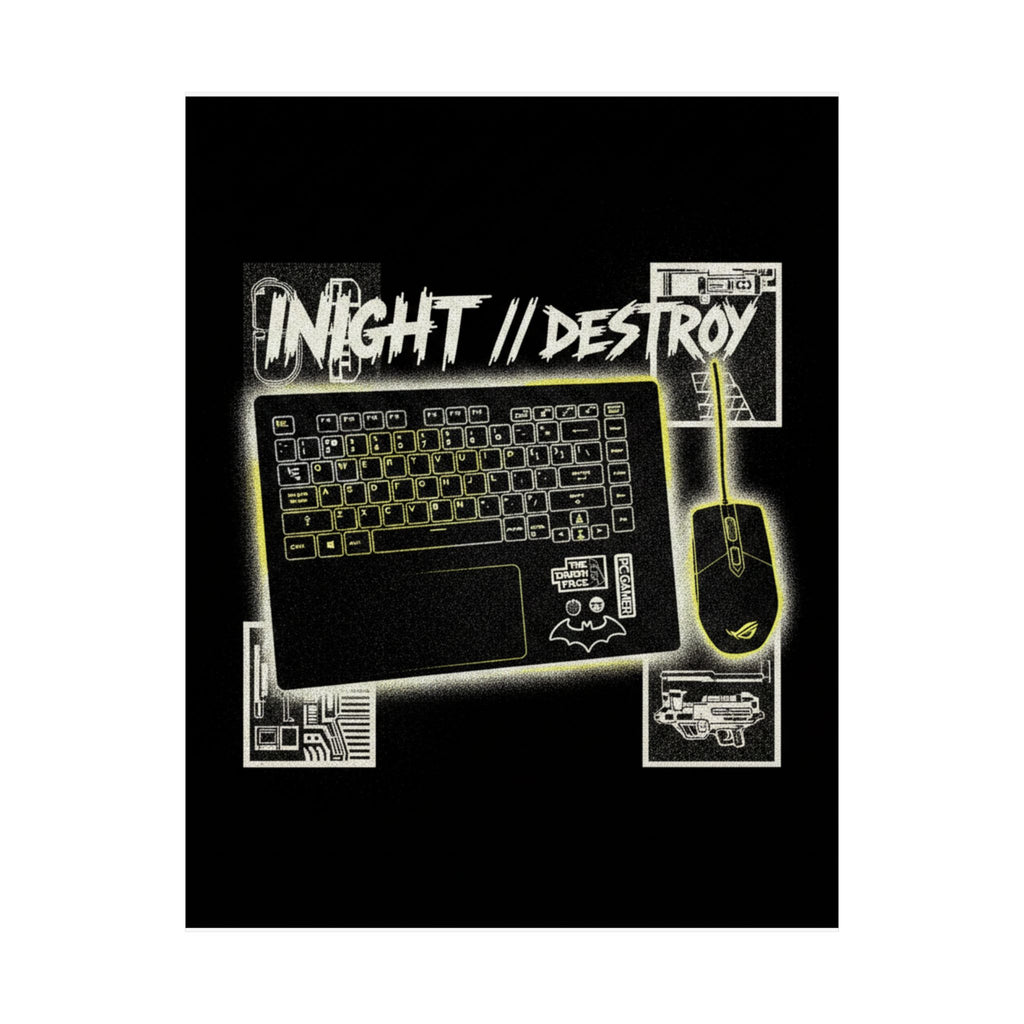 Streetwear Collage — Keyboard — Matte Poster