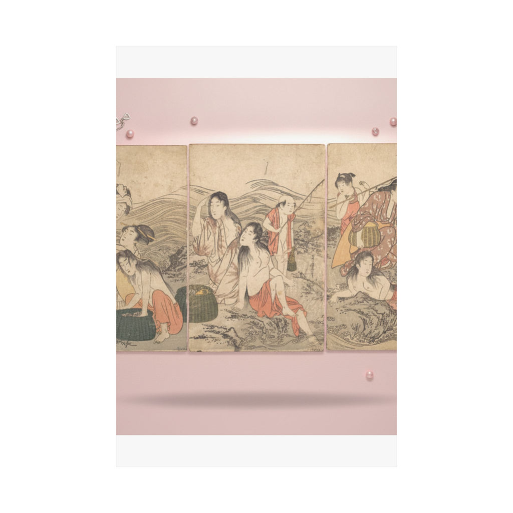 Product Marketing — Girl Fishers And Bathers — Matte Poster
