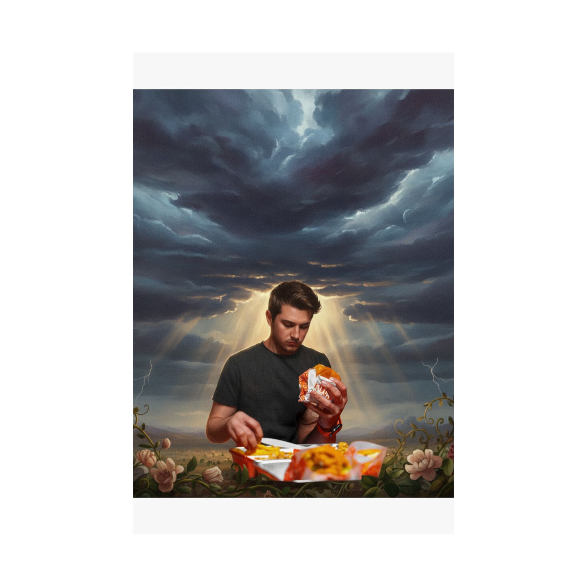 Dramatic Storm — Person — Matte Poster