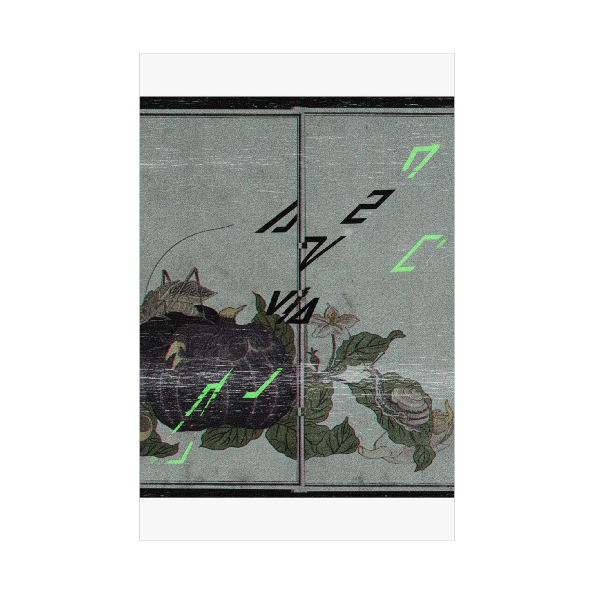 Glitch Culture — Land Snail (Katatsumuri); Giant Katydid (Kutsuwamushi), From The Picture Book Of — Matte Poster