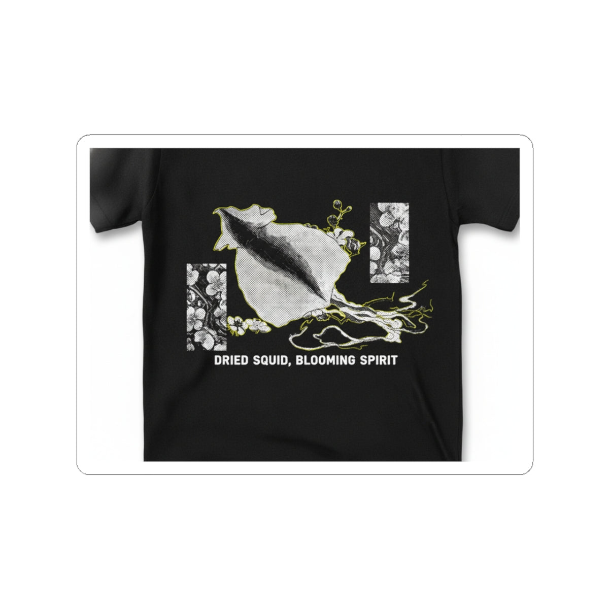 Streetwear Collage — Dried Cuttle-Fish And Plum Blossoms — Kiss-Cut Sticker