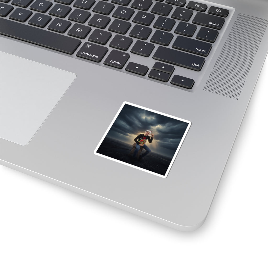 Dramatic Storm — Person — Kiss-Cut Sticker