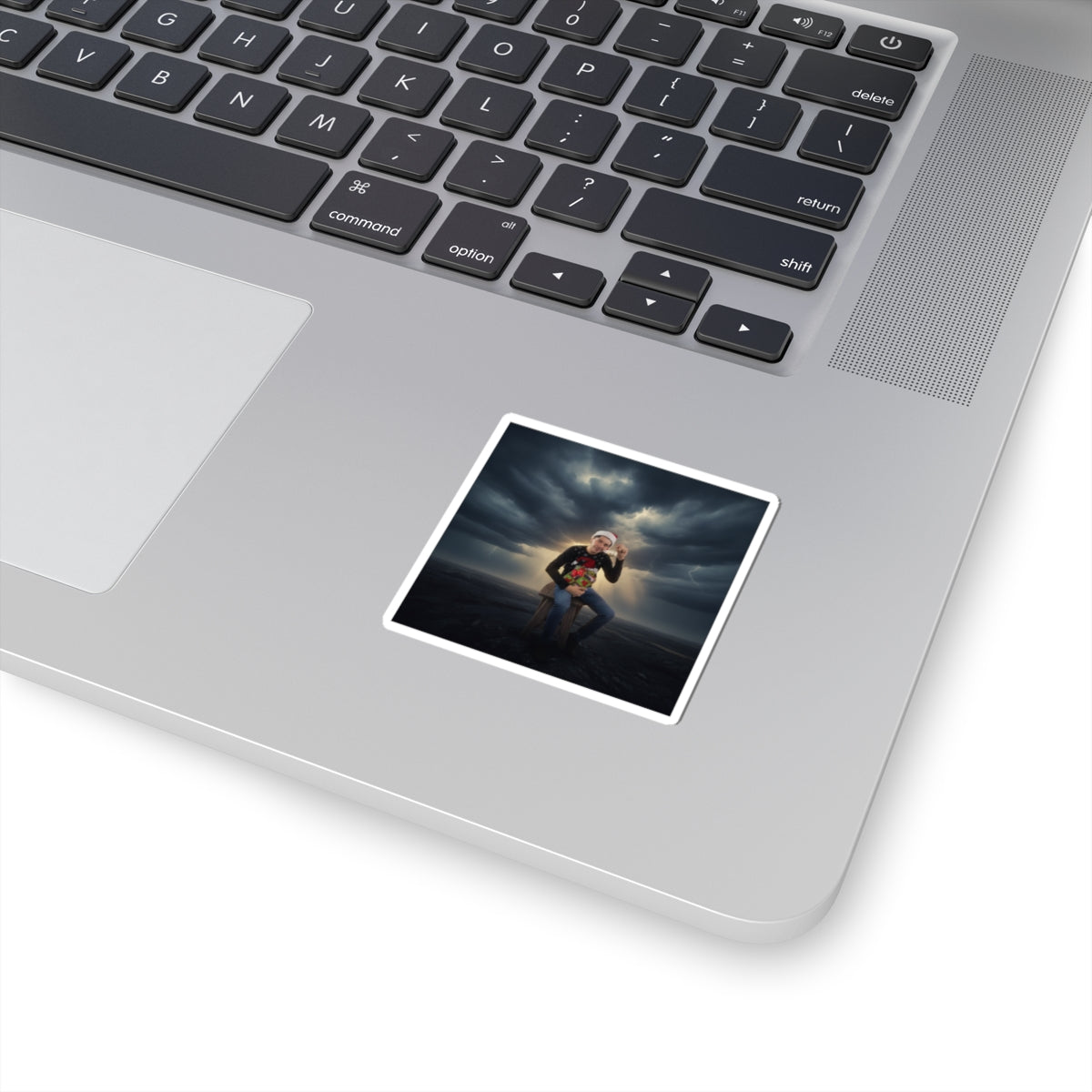 Dramatic Storm — Person — Kiss-Cut Sticker