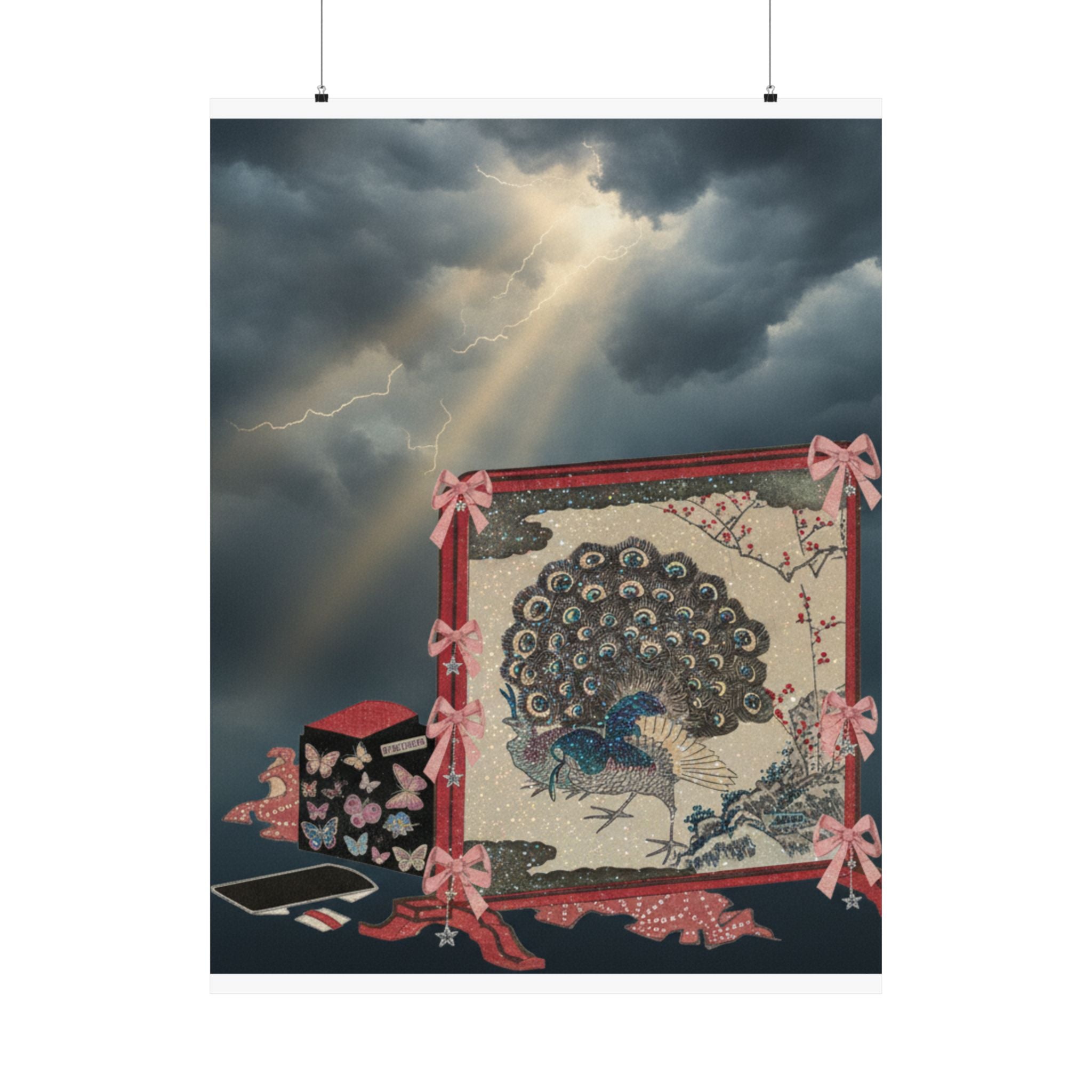 Dramatic Storm — Screen And Lady'S Work-Box — Matte Poster