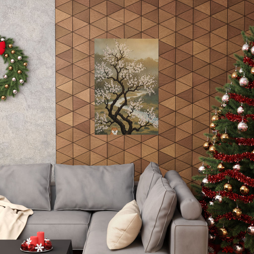 Scenic Nature — Plum Tree In Blossom — Matte Poster