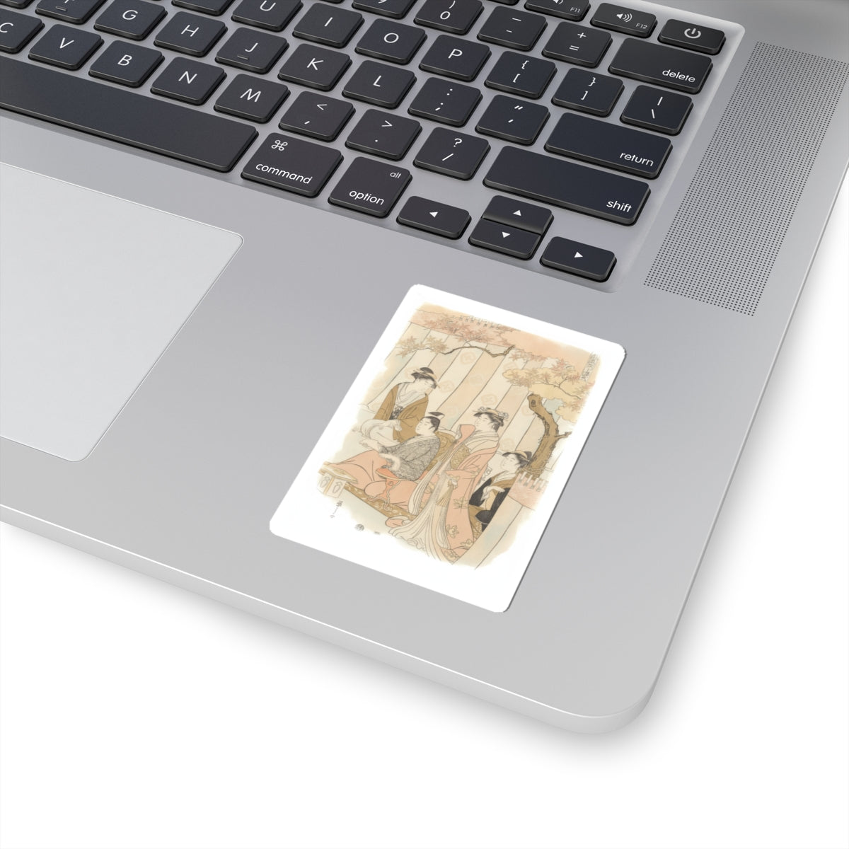 Watercolor — Prince Genji And Three Young Women — Kiss-Cut Sticker