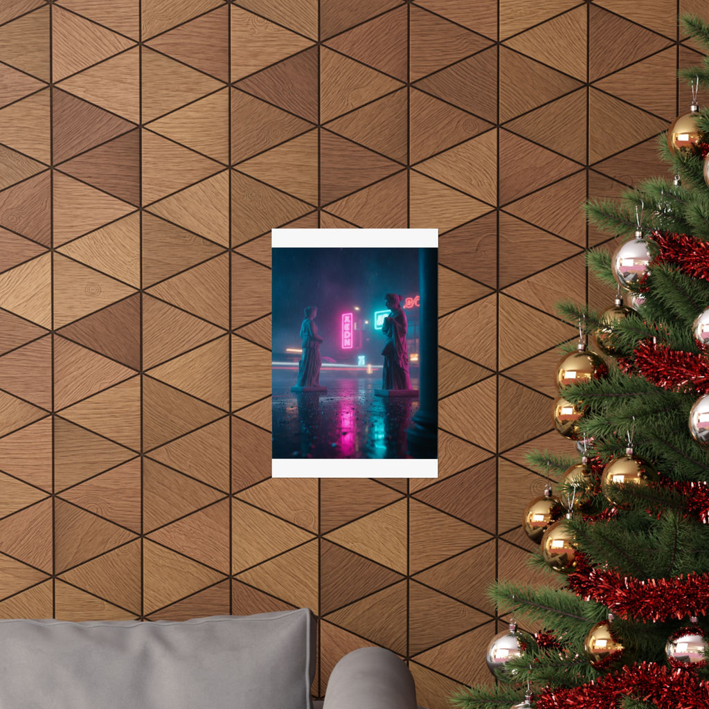 Neon Noir — Person — Matte Poster