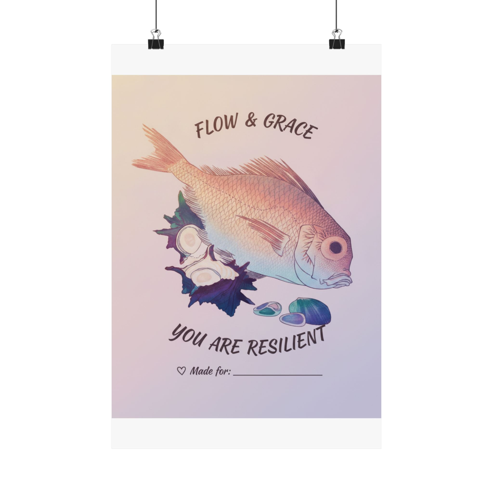 Affirmation — Tai Fish And Top-Shells — Matte Poster