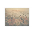 Scenic Nature — Two Young Women Playing A Game Of Sugoroku — Kiss-Cut Sticker