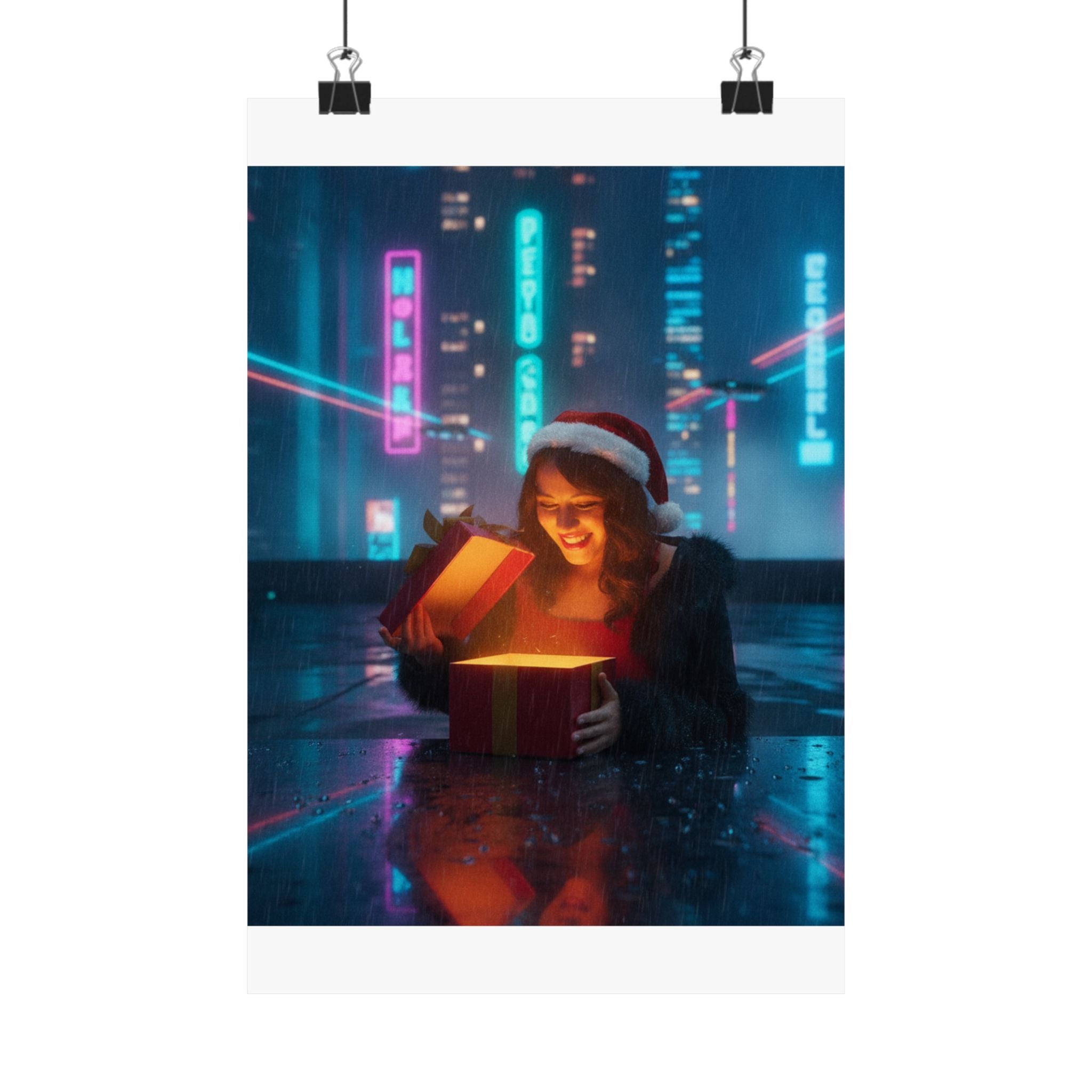 Neon Noir — Person — Matte Poster