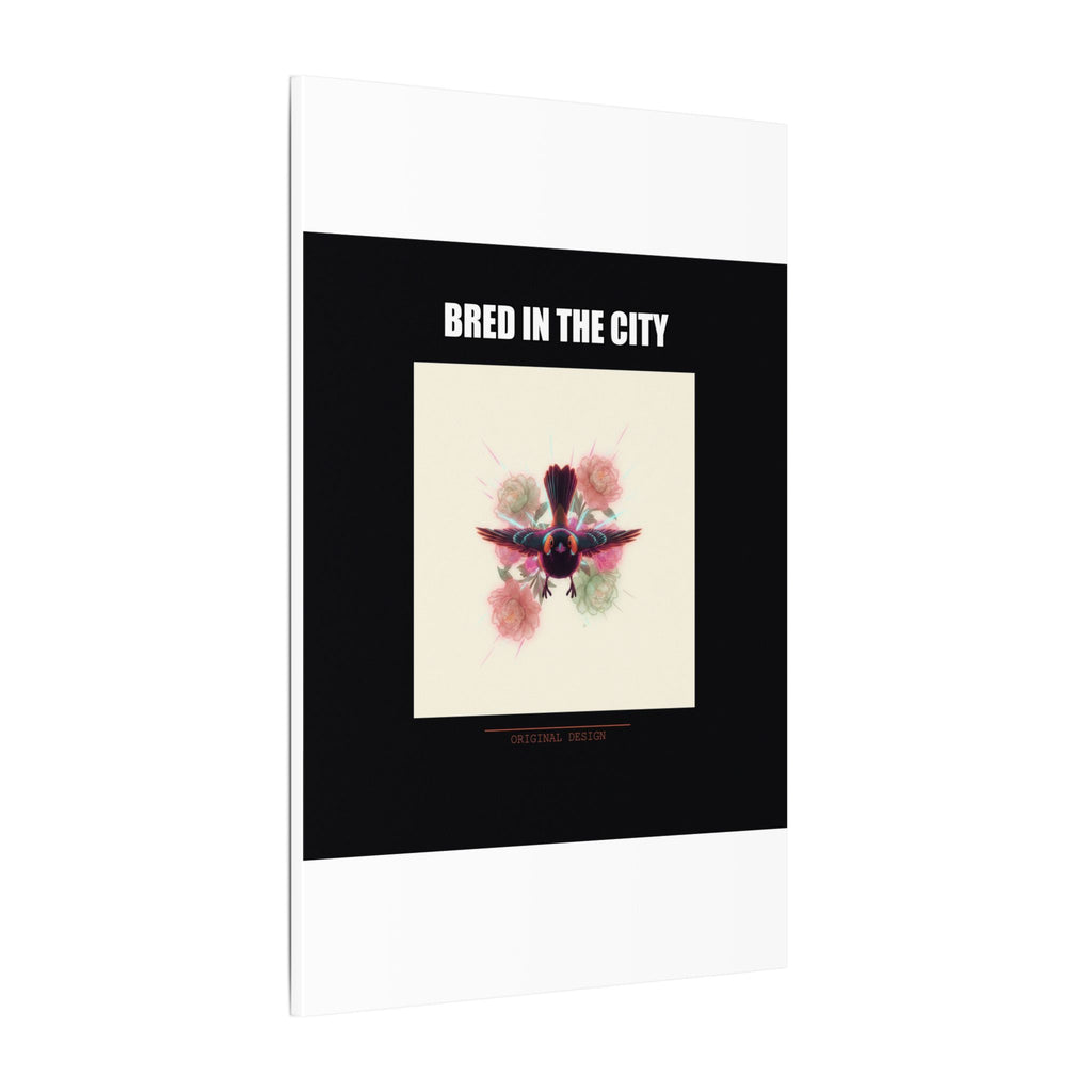 BRED IN THE CITY Flying Bird & Roses Matte Canvas