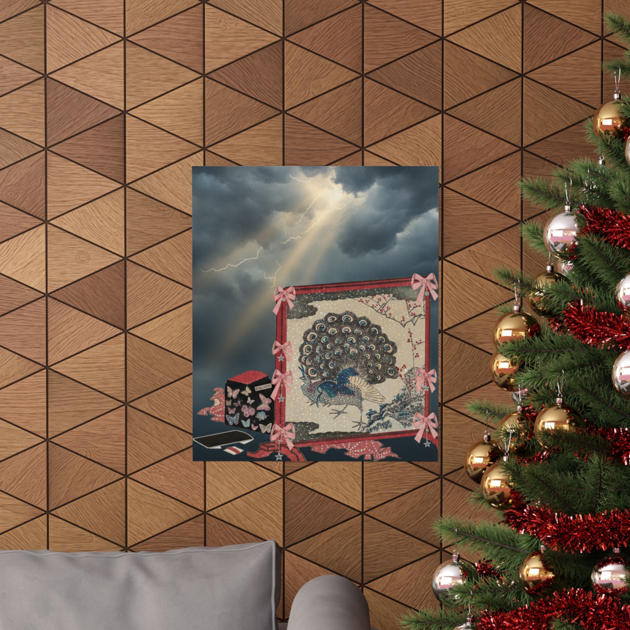 Dramatic Storm — Screen And Lady'S Work-Box — Matte Poster