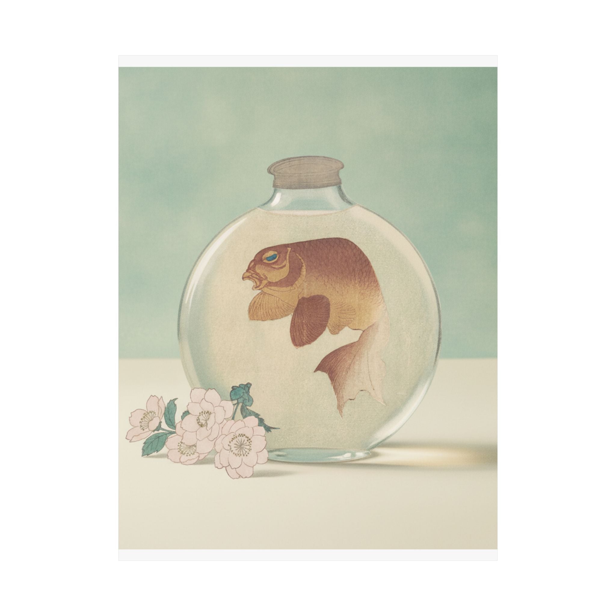 Product Marketing — Gold-Fish In A Glass Bottle — Matte Poster