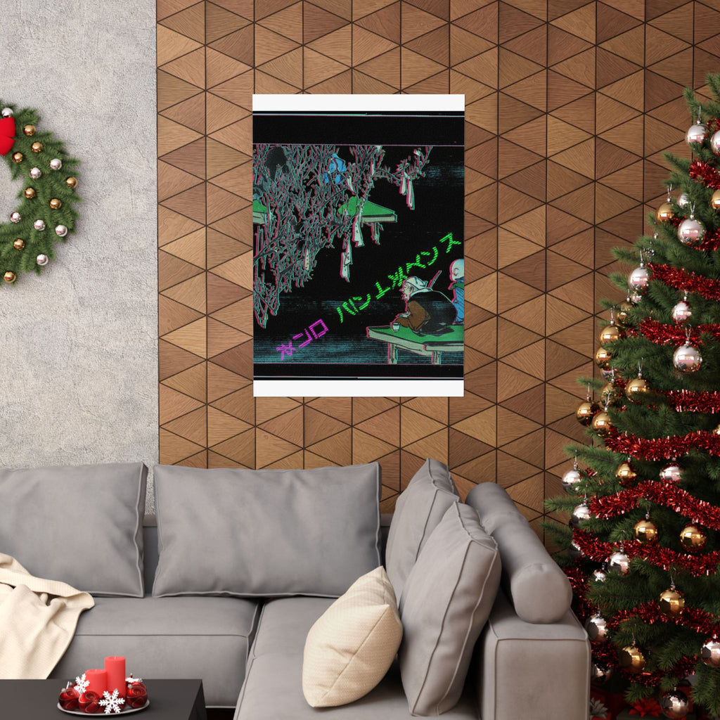 Glitch Culture — Two Pilgrims Gazing At A Tree Festooned With Prayers — Matte Poster