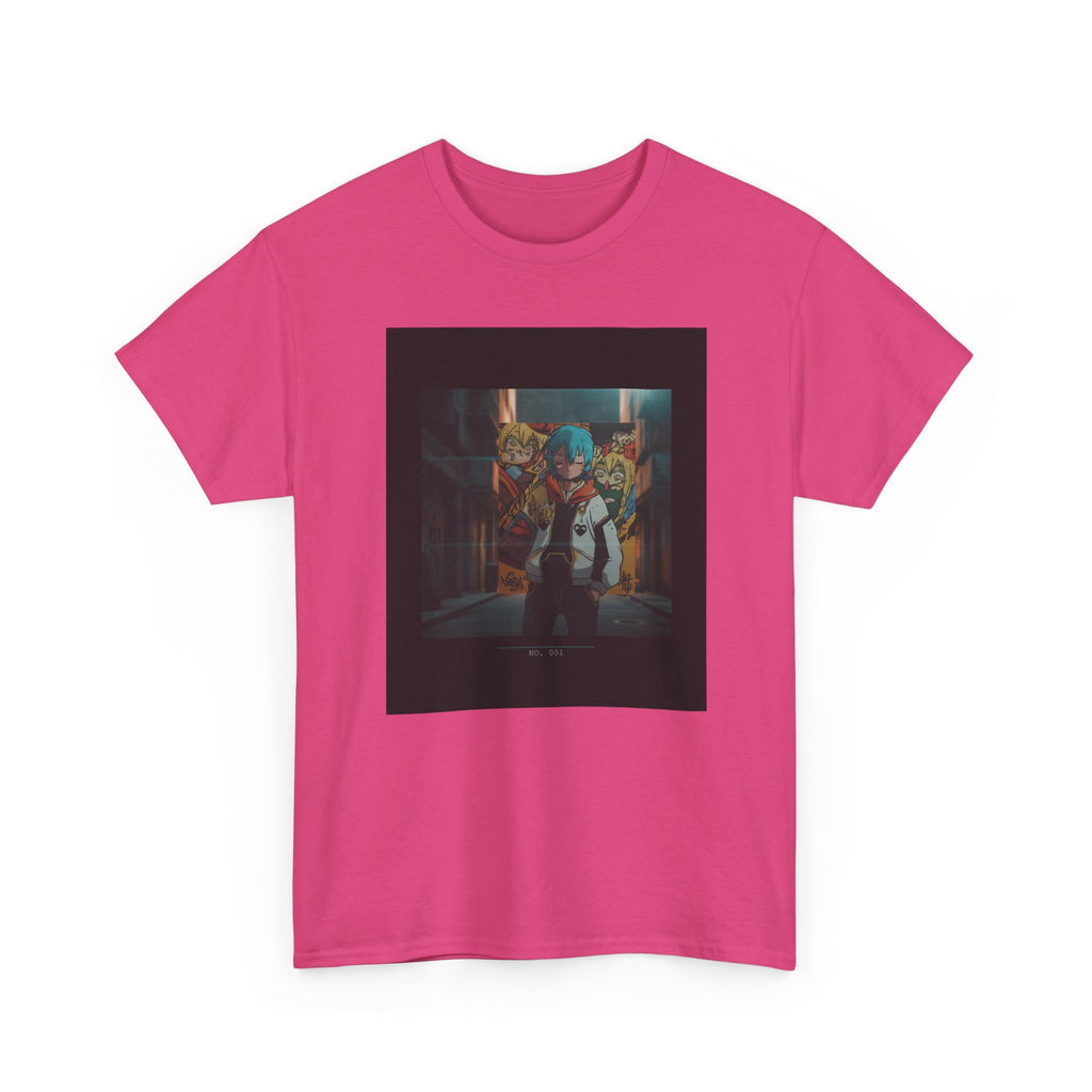 Blue-Haired Anime Kid Graffiti Alley No.001 Graphic Tee