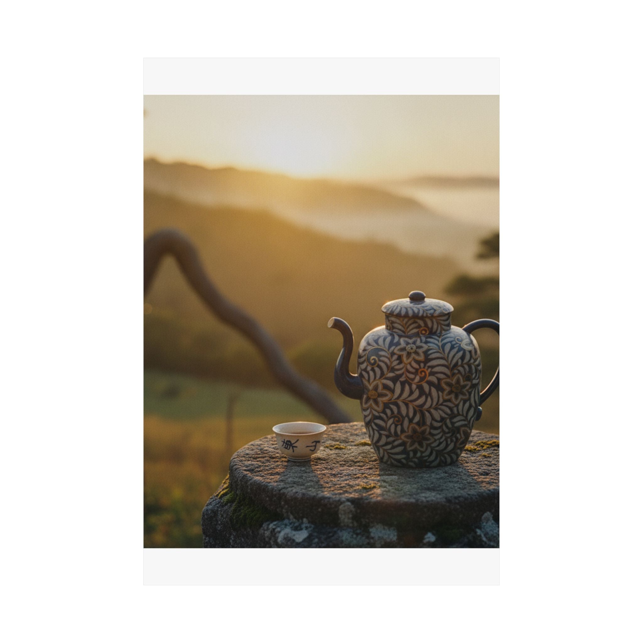 Scenic Nature — Wine Pot And Cup — Matte Poster